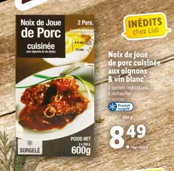 Lidl Noix De Joue De Porc Cuisinée Aux Oignons & VIN Blanc offre