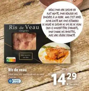 Lidl Ris De Veau offre