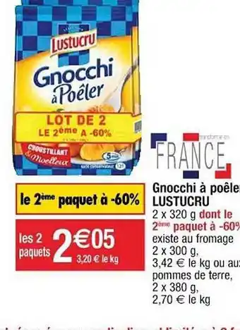 Cora x Carrefour Gnocchi à Poêler Lustucru offre