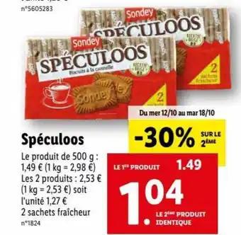 Lidl Spéculoos offre