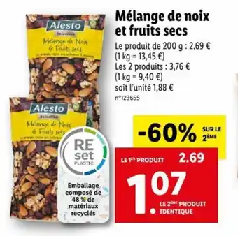 Lidl Mélange de noix et fruits secs offre