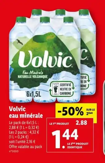 Lidl Volvic Eau Minérale offre