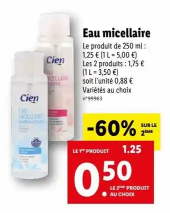 Lidl Eau Micellaire offre