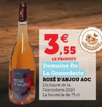 Hyper U Rosé d'Anjou AOC offre