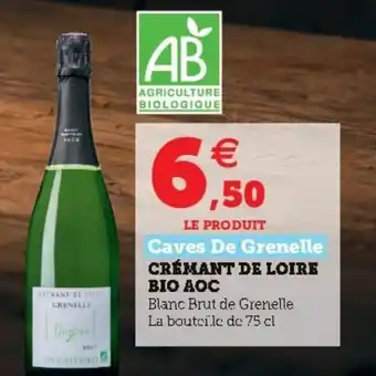 Hyper U Crémant de Loire Bio AOC offre
