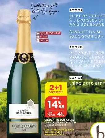 Crémant de Bourgogne La Cave des Hautes Côtes