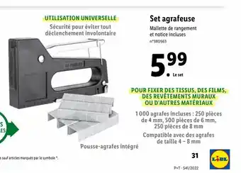 Lidl Set Agrafeuse offre