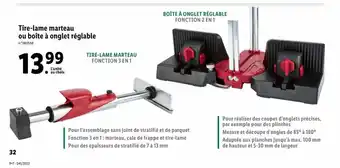 Lidl Tire-lame Marteau Ou Boite a onglet réglable offre