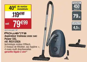 Migros Aspirateur Traîneau Avec Sac Réf. R03125EA offre