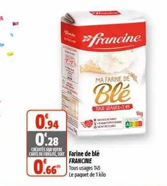 Coccinelle Supermarché Farine de blé francine offre