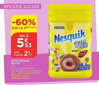 Maximarché Boîte nesquik nestlé offre