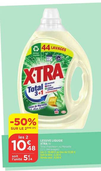 Maximarché Lessive liquide x-tra offre