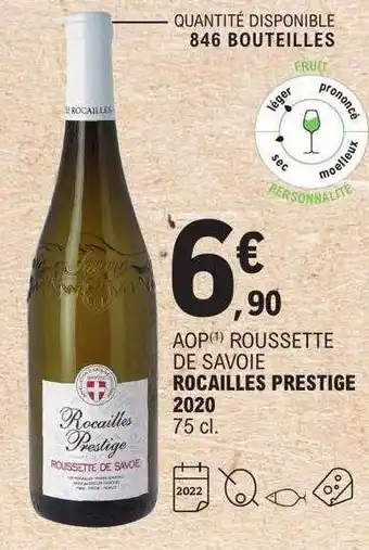 E.Leclerc Aop roussette de savoie rocailles prestige 2020 offre