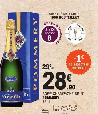 E.Leclerc Aop champagne brut pommery offre