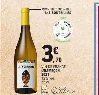 E.Leclerc Vin de france l'hameçon 2021 offre