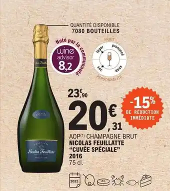 E.Leclerc Aop champagne brut nicolas feuillatte offre