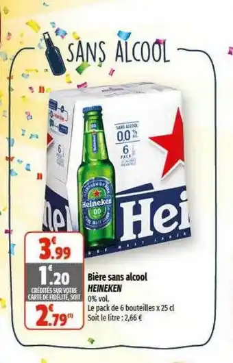 Coccinelle Supermarché Bière sans alcool heineken offre