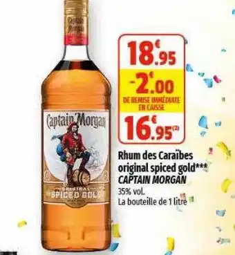 Rhum des caraïbes original spiced gold captain morgan