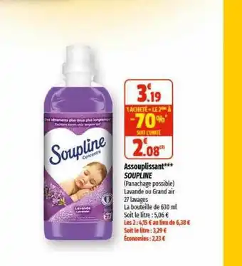 Coccinelle Supermarché Assouplissant soupline offre