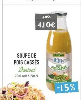 Naturalia Soupe de pois cassés danival offre