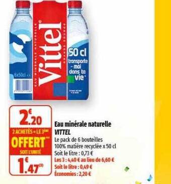 Coccinelle Express Eau minérale naturelle vittel offre
