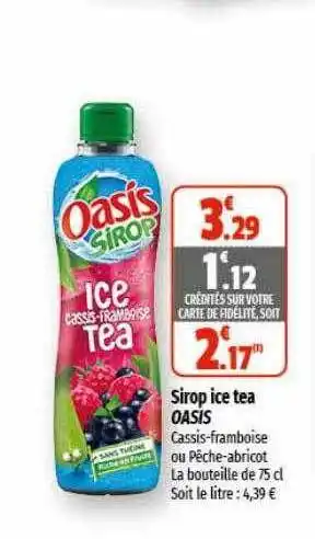 Coccinelle Express Sirop ice tea oasis offre