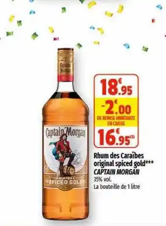 Rhum des caraïbes original spiced gold captain morgan