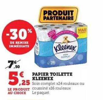Hyper U Papier toilette kleenex offre