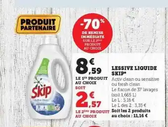 Hyper U Lessive liquide skip offre