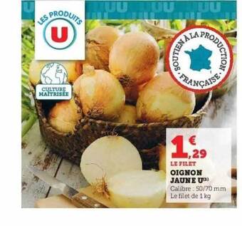 Hyper U Oignon jaune u offre