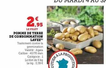 Hyper U Pomme de terre de consommation lavée offre