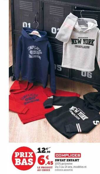 Hyper U Sweat enfant offre