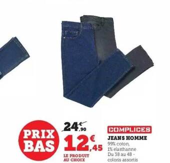 Hyper U Jeans homme offre
