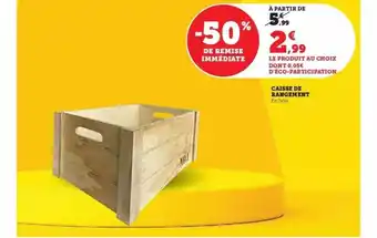 Hyper U Caisse de rangement offre