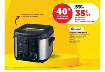 Hyper U Friteuse familiale radiola offre