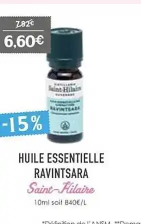Naturalia Huile essentielle ravintsara saint-hilaire offre