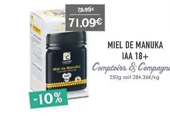 Naturalia Miel de manuka iaa 18+ comptoirs & compagnes offre