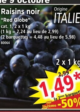 Norma Raisins Noir offre