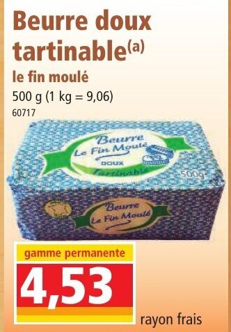 Norma Beurre Doux Tartinable offre