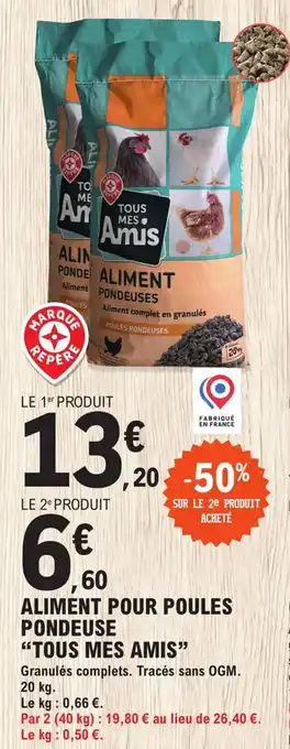 E.Leclerc Jardi Aliment Pour Poules Pondeuse "Tous Mes Amis" offre