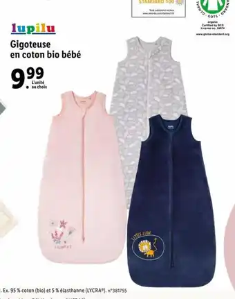Lidl Gigoteuse en Coton Bio Bébé offre