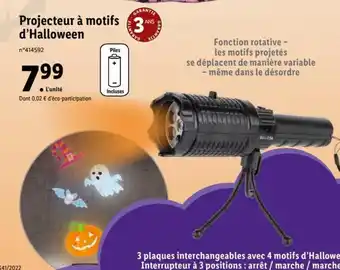 Lidl Projecteur à Morifs d'Halloween offre