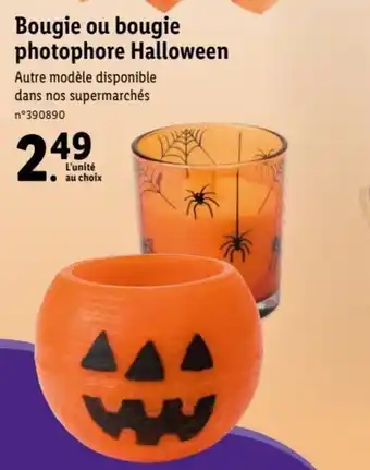 Lidl Bougie ou Bougie Photophore Halloween offre