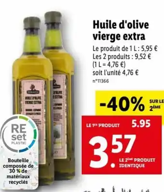 Lidl Huile d'Olive Vierge Extra offre
