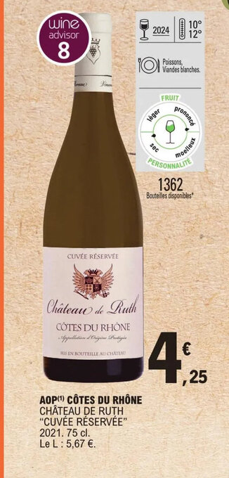 E.Leclerc AOP Côtes Du Rhône offre