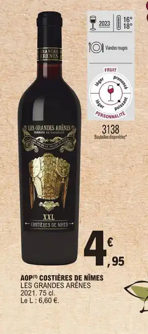 E.Leclerc AOP Costières de Nîmes Les Grandes Arenes 2021 75cl offre