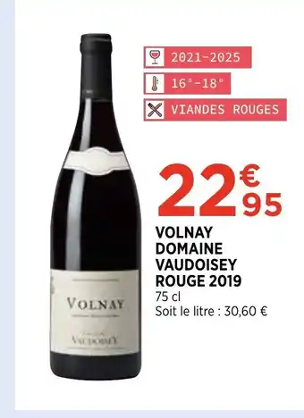 Bi1 VOLNAY DOMAINE VAUDOISEY ROUGE 2019 offre