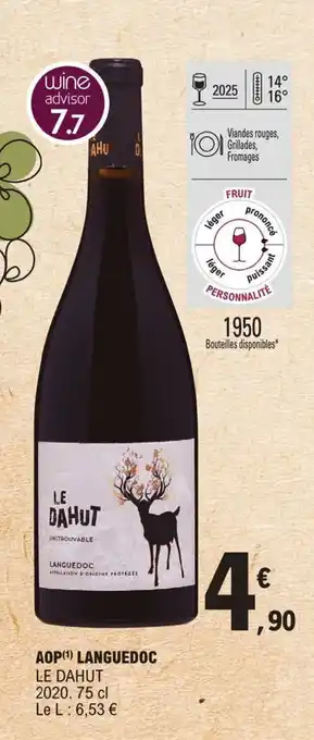 E.Leclerc AOP Languedoc Le dahut 2020 75cl offre