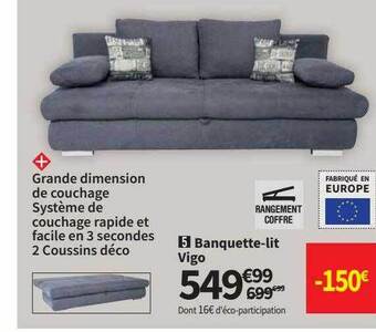 Conforama Banquette-lit vigo offre