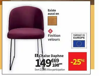 Conforama Chaise daphne offre